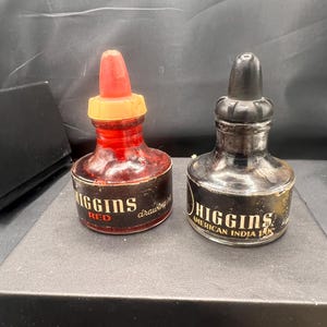 Vintage Higgins Drawing Ink Bottle - Etsy