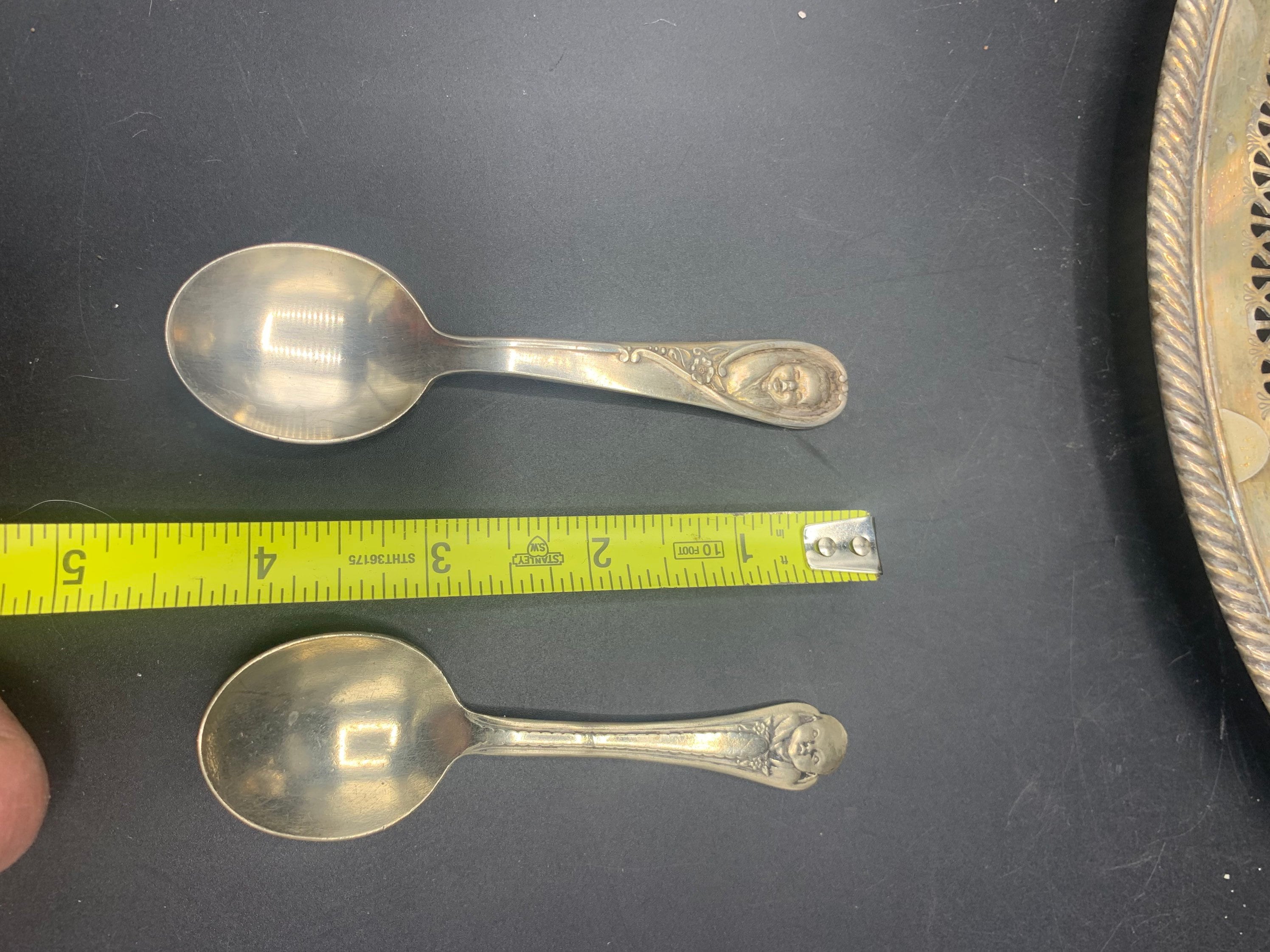Baby Spoons / Infant Spoon / Vintage Gerber / First Years Spoon / 80s /  Stainless Steel Spoon / Spoon / Kitchen / Baby Item / Rose Spoon/cij 