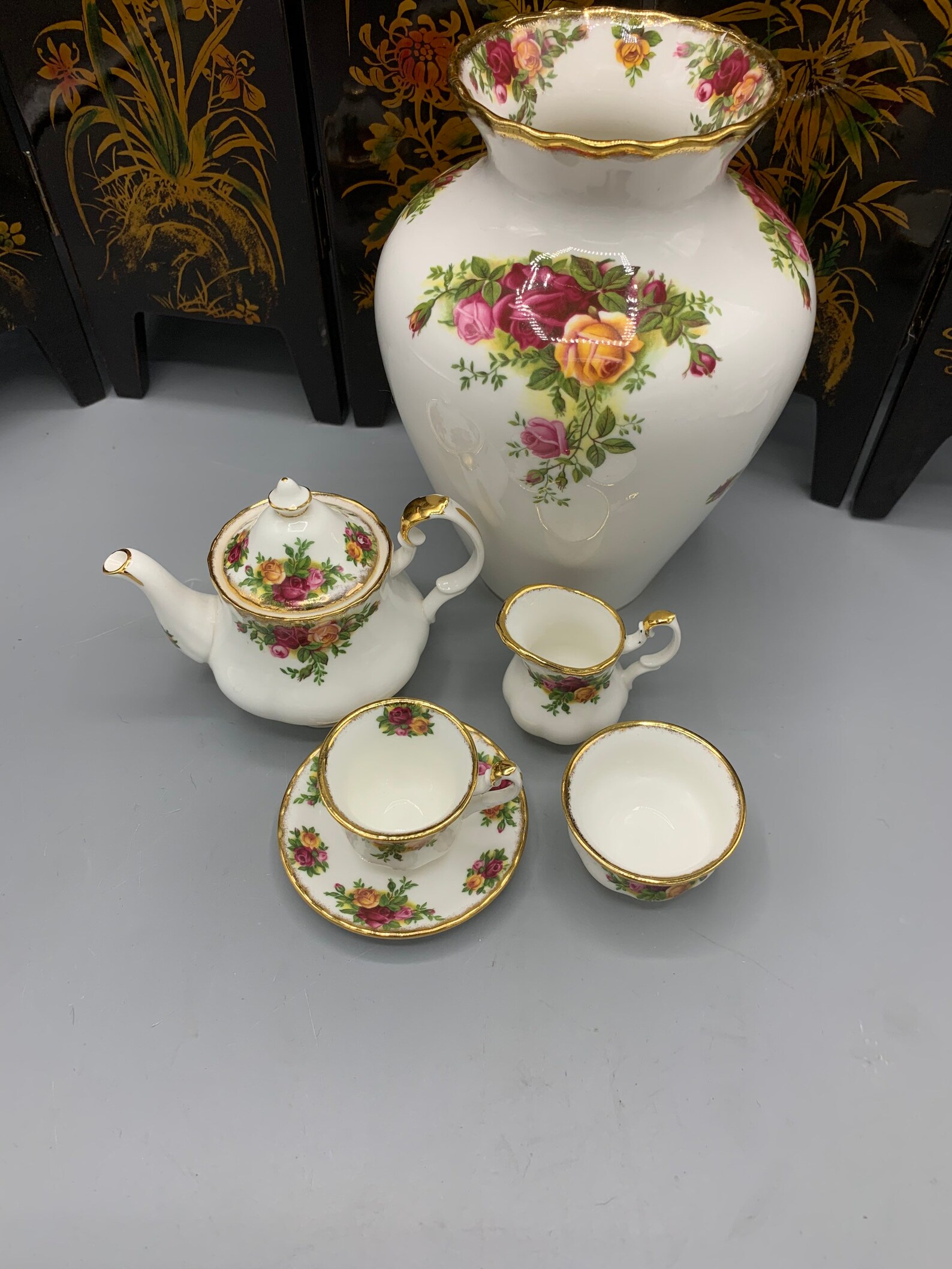 Royal Albert Country roses miniature childrens tea set bell Etsy