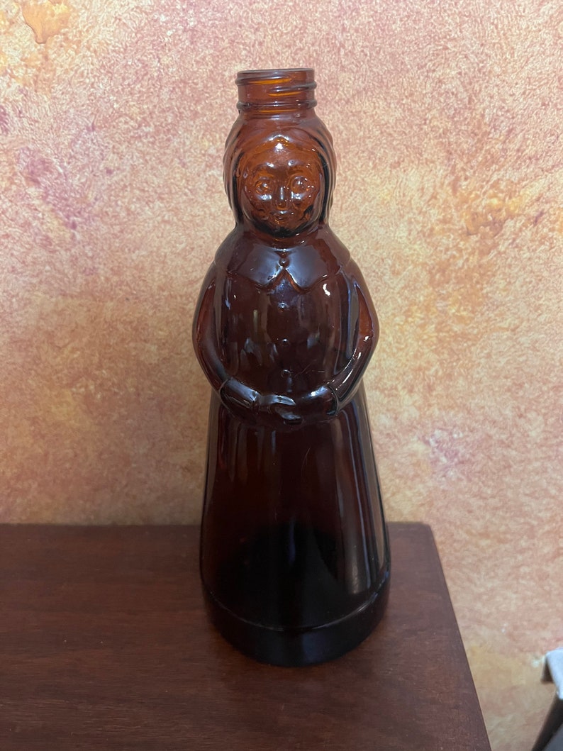 Vintage Mrs. Butterworth Syrup Bottle Mrs. Butterworth Amber Etsy