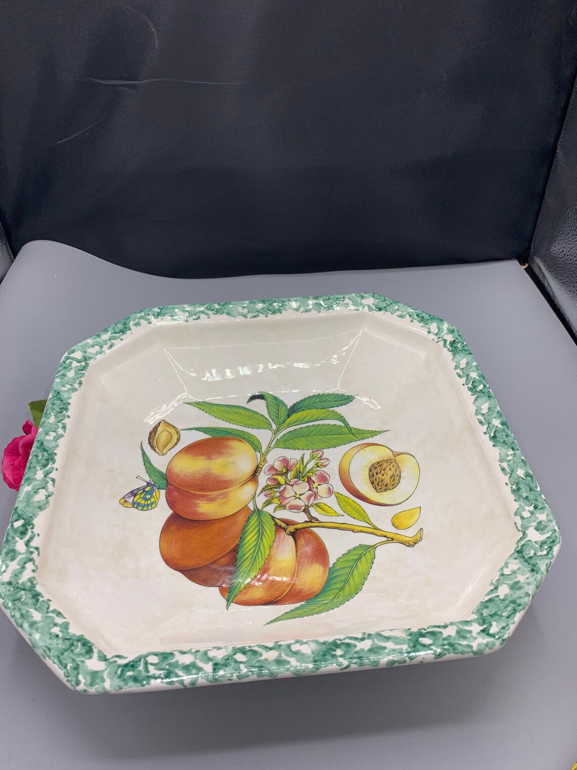 Himark Green Spongeware Italian Ceramic 13serving Bowls and 3 Etsy