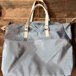 Dolce and Gabbana Light Blue Large Polyester Bag Carry on Bag Gym Bag shoulder Bag Etsy Canada