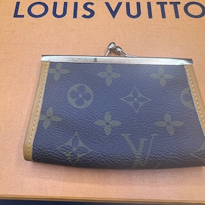 coin card holder leather small bag Louis Vuitton Silver in Leather