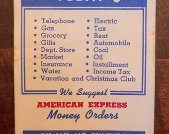 Vintage Shopping memo American Express