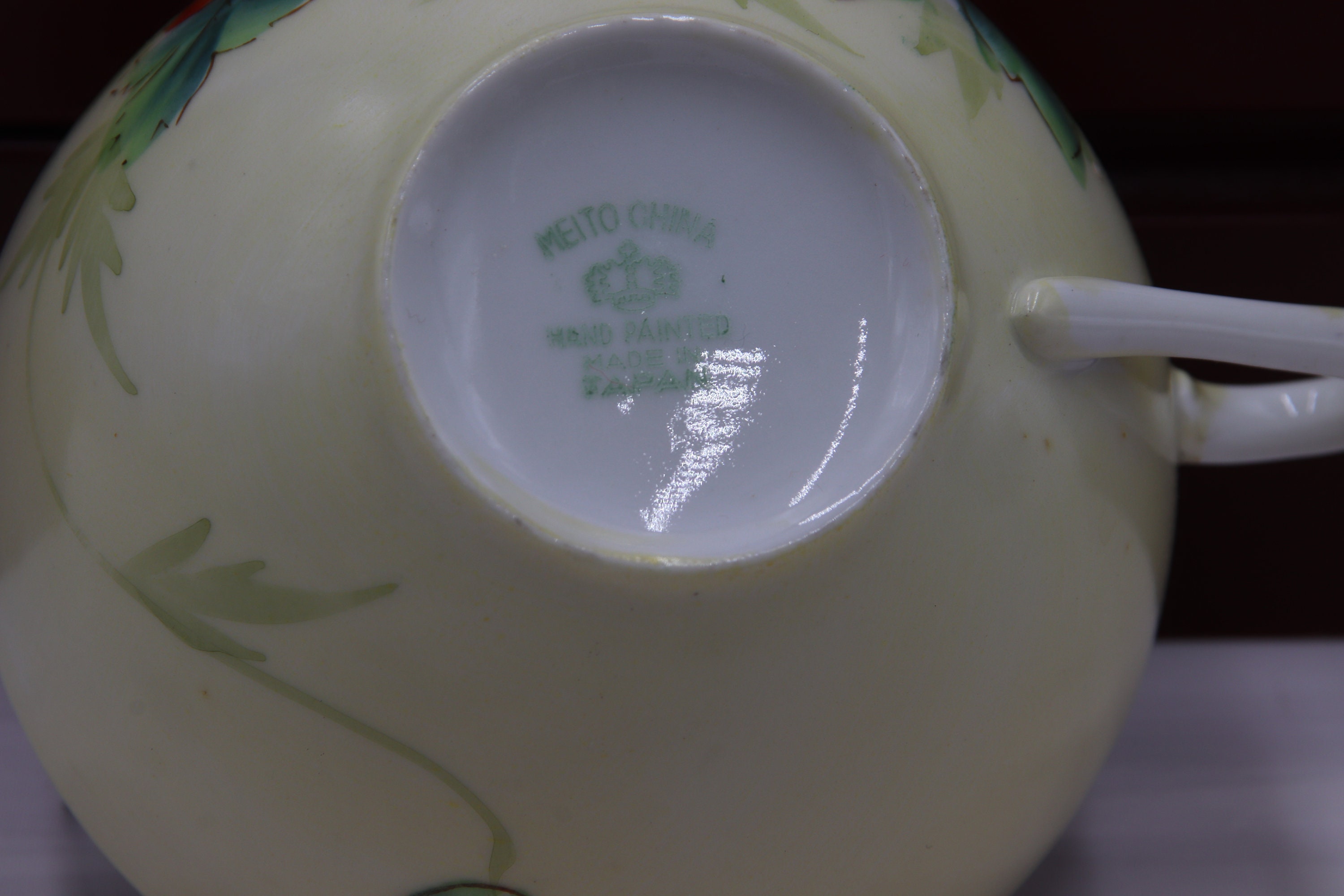 12 Pieces Meito China Hand Painted Tea Cups and Saucers Desert Etsy