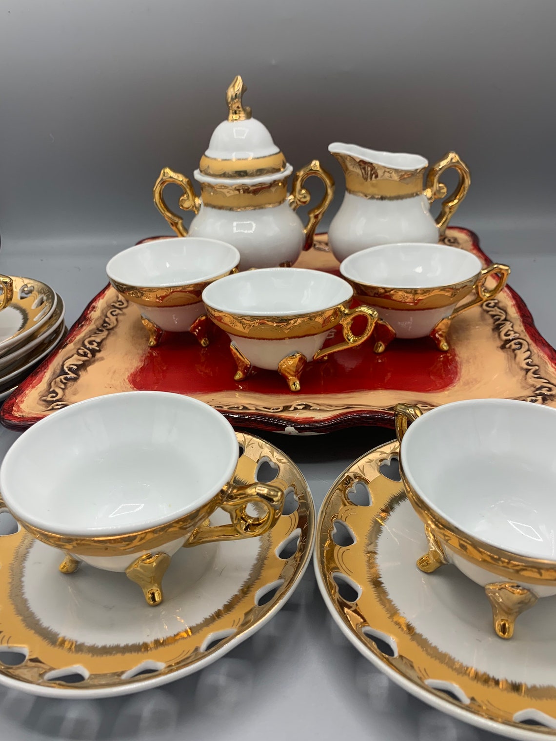 MGH Japan Gold Japanese Tea Set Etsy