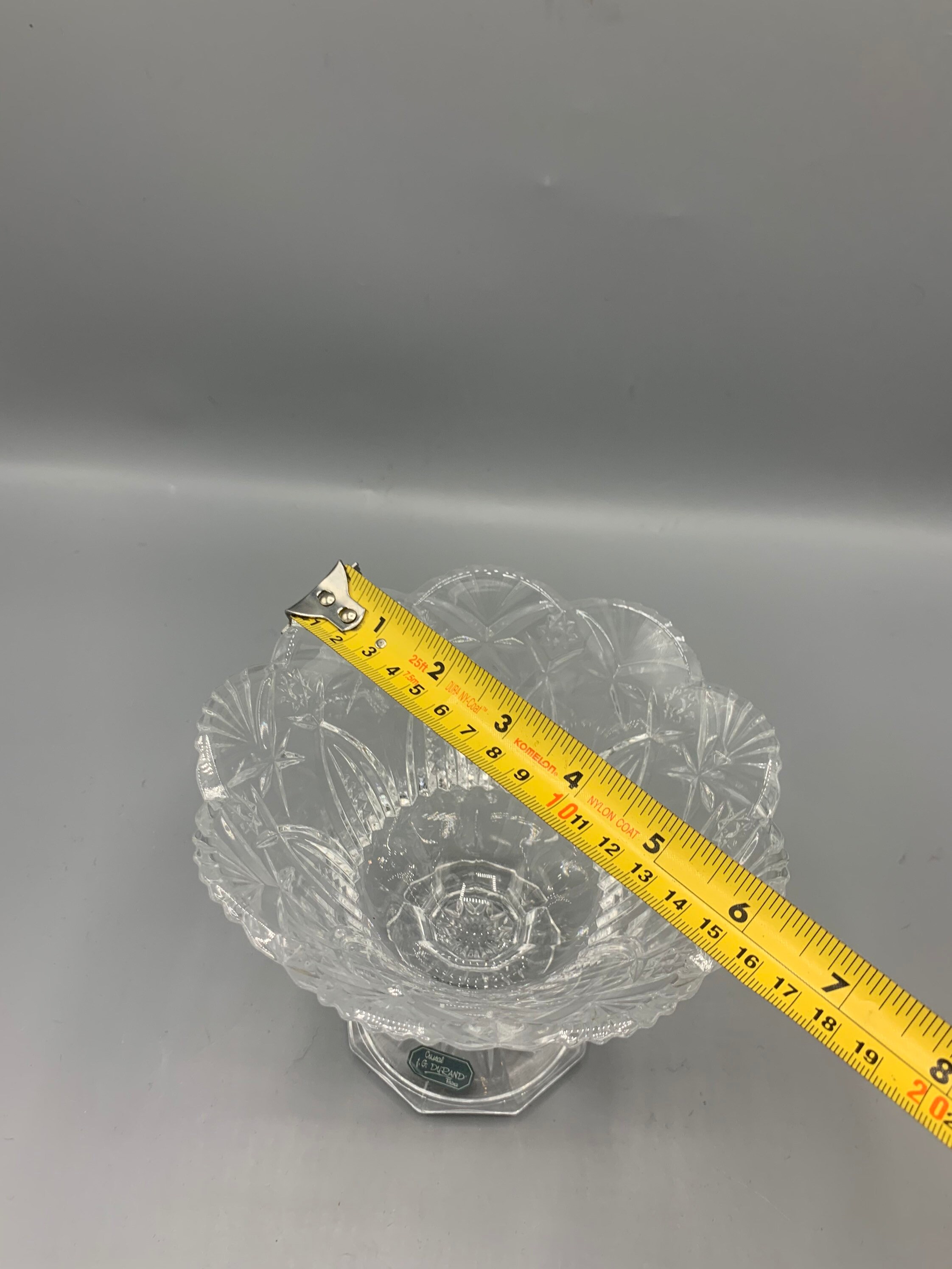 J.g durand france crystal footed container with lid, candy dish