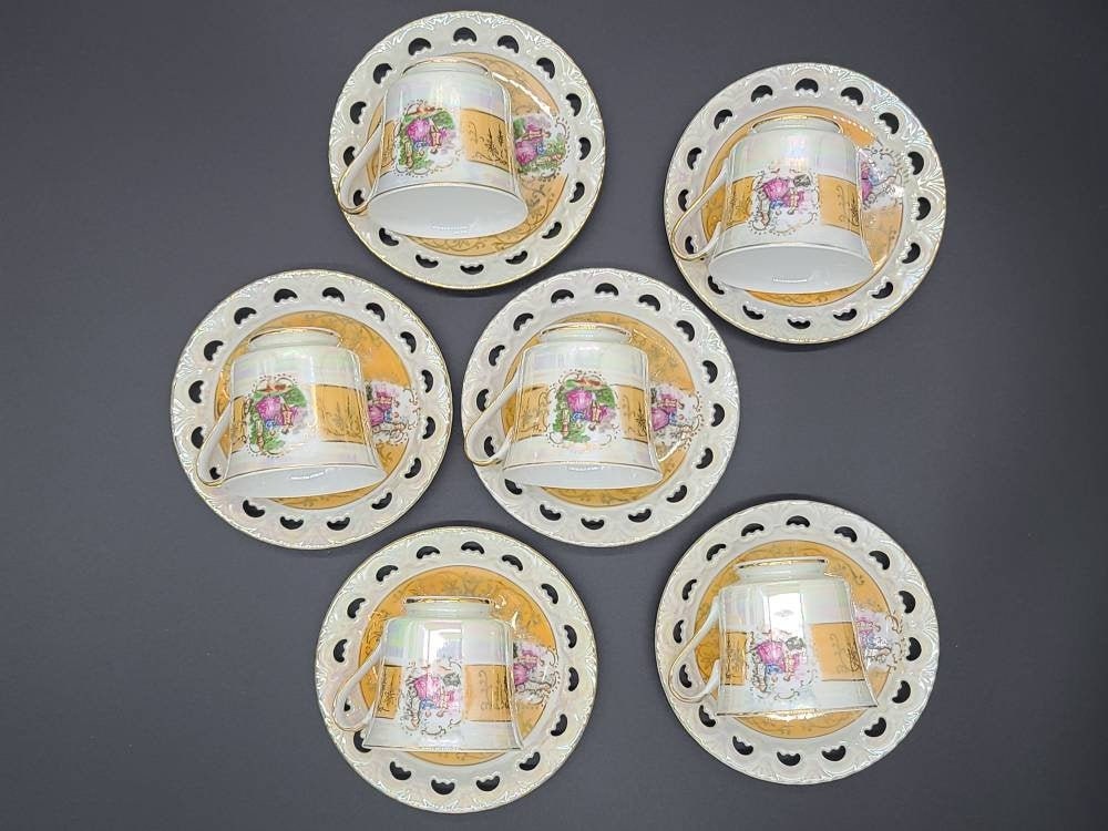 Japan MTK Love Story Tea Cups Vintage - Etsy Israel