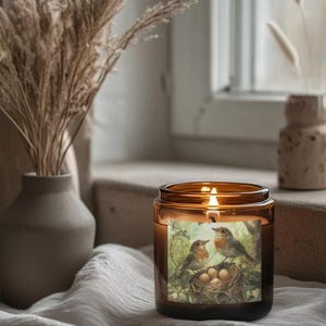 Charming Bird's Nest Scented Candle - Cozy Gift for Bird Lovers, Home Decor, Aromatherapy, Spring Celebrations, Mother's Day image 1