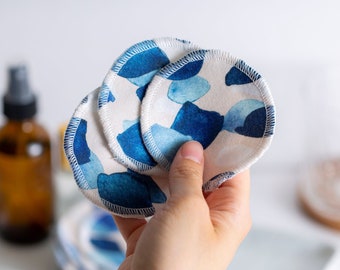 Organic Cotton Rounds | Zero Waste Skincare | Reusable Makeup Remover Pads | Ecofriendly Swaps | Biodegradable Cloth Facial Wipes | Washable