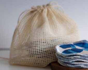 Organic Cotton Wash Bag | Face Mask Storage Bag | Natural Undyed Mesh | Zero Waste Home | Eco Friendly Swaps | Face Mask Laundry Bag