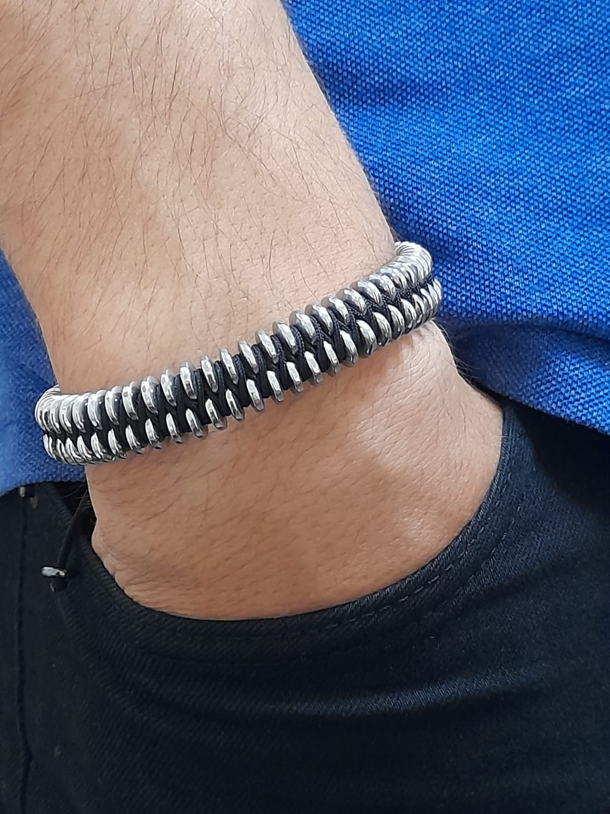 thumbnail interactive-video image 1 of Hematite Bracelet – Serena Loves 1 of 9
