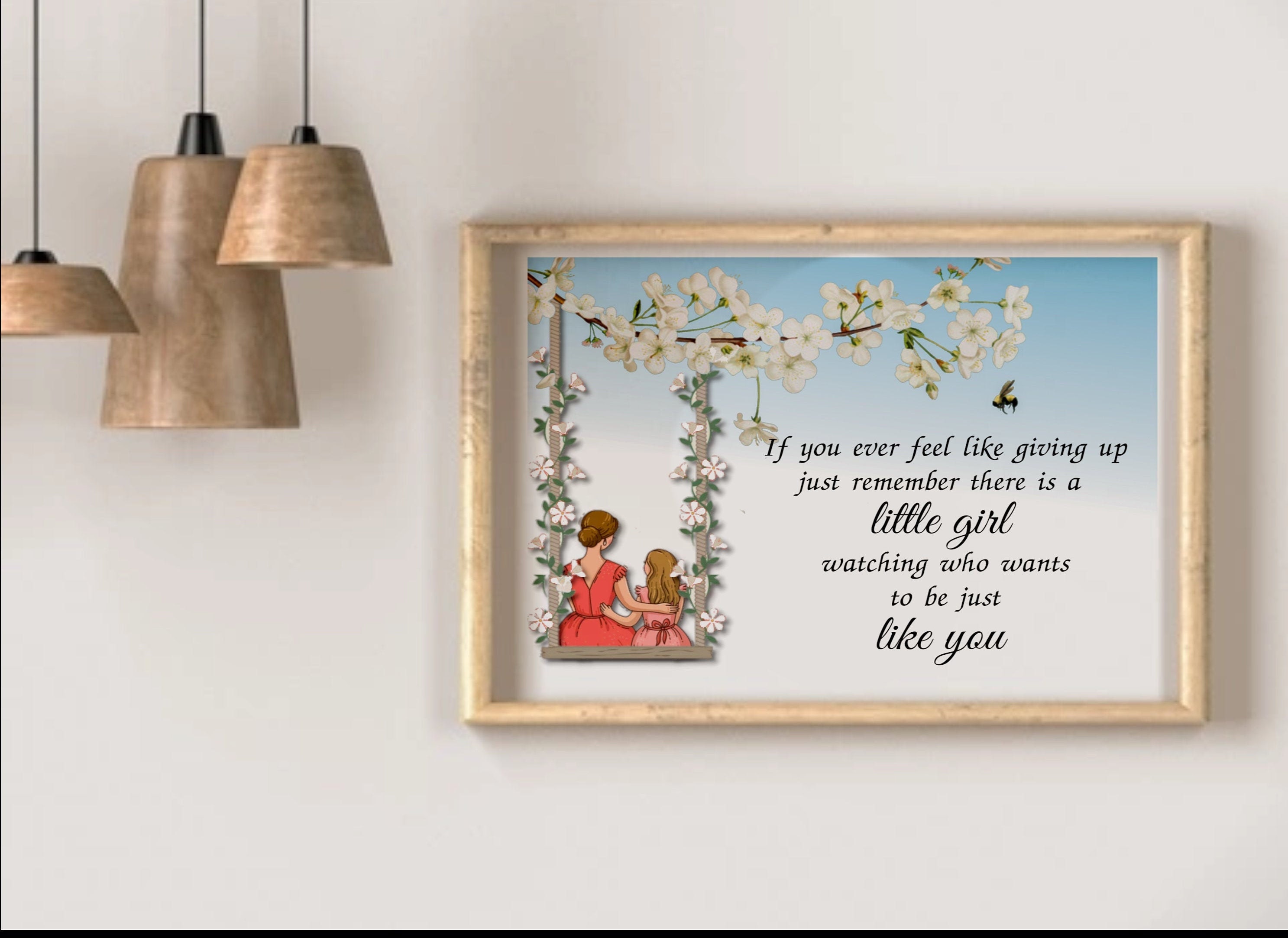 Mutter und Tochter Wand Kunstdruck Muttertag & Geburtstag ...