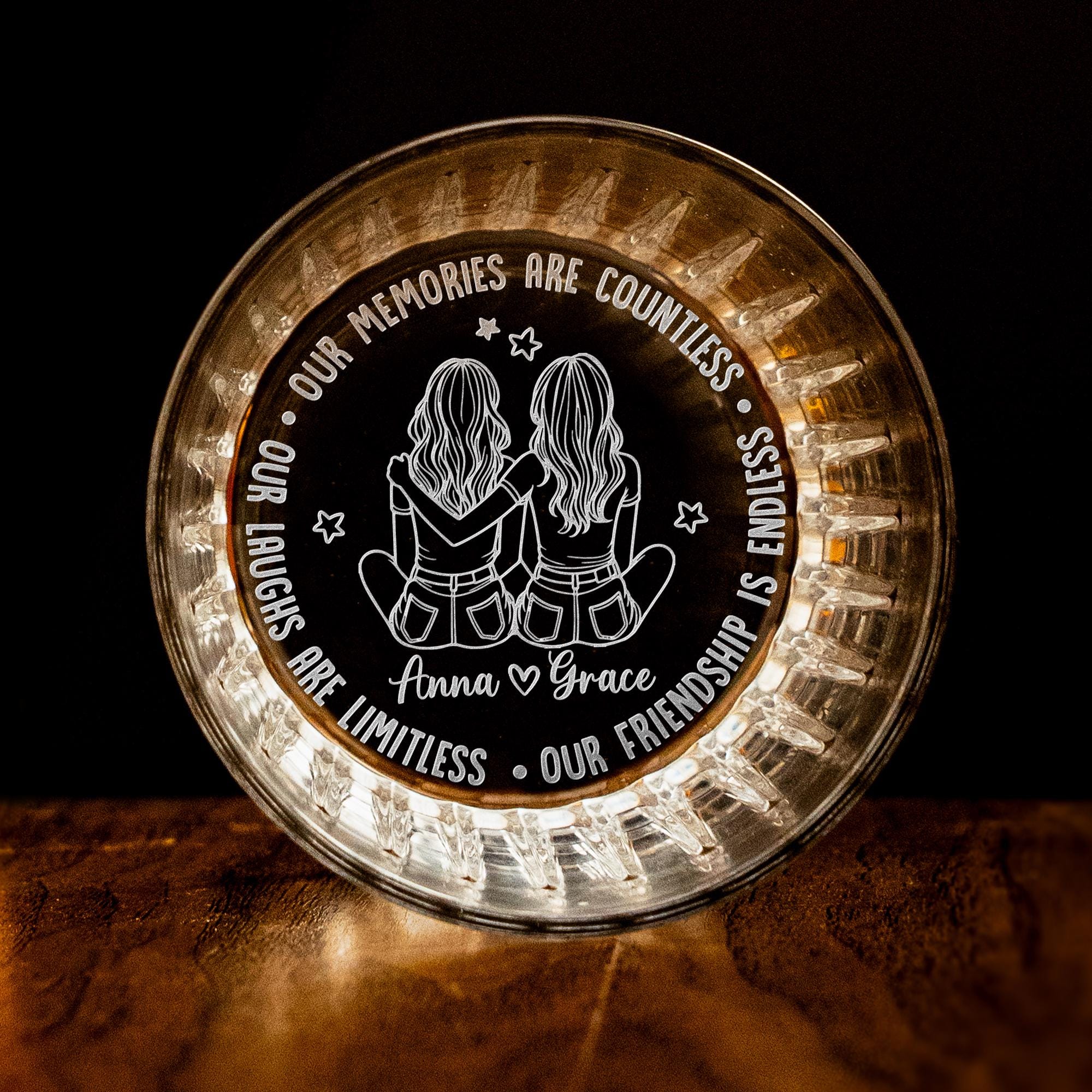 thumbnail image 2 of Sister Gifts Stemless Rainbow Wine Glass, Best Sister Birthday & Graduation Gifts, 15oz, Women-Side By Side Or Miles Apart, Always Close At Heart 2 of 13