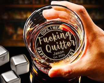 Custom Funny Retirement Gifts for Coworker - Personalized F*cking Quitter Leaving Gifts for Colleague