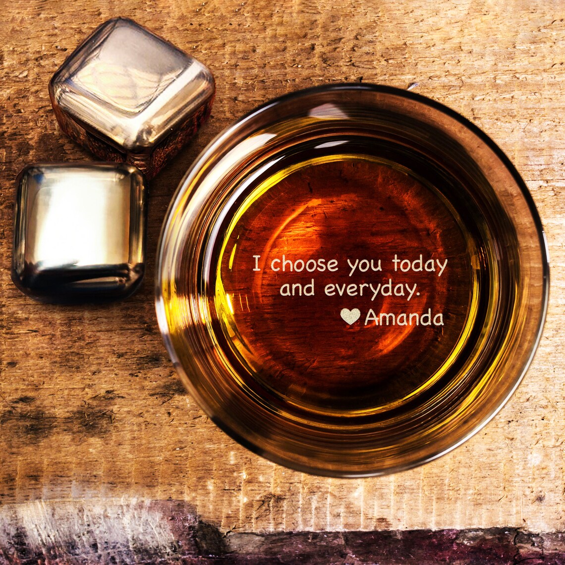 Together Forever - Couple Personalized Custom Whiskey Bottle - Gift For Husband Wife, Anniversary