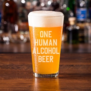 One Human Alcohol Beer Glass 16Oz Pint Glass, What we do in the shadow Gift Art, Lazlo Colin Not You Guillermo Gift, WWDITS Beer Glass
