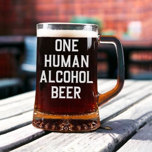 What We Do in the Shadows Beer Glass - One Human Alcohol Beer Pint Glass