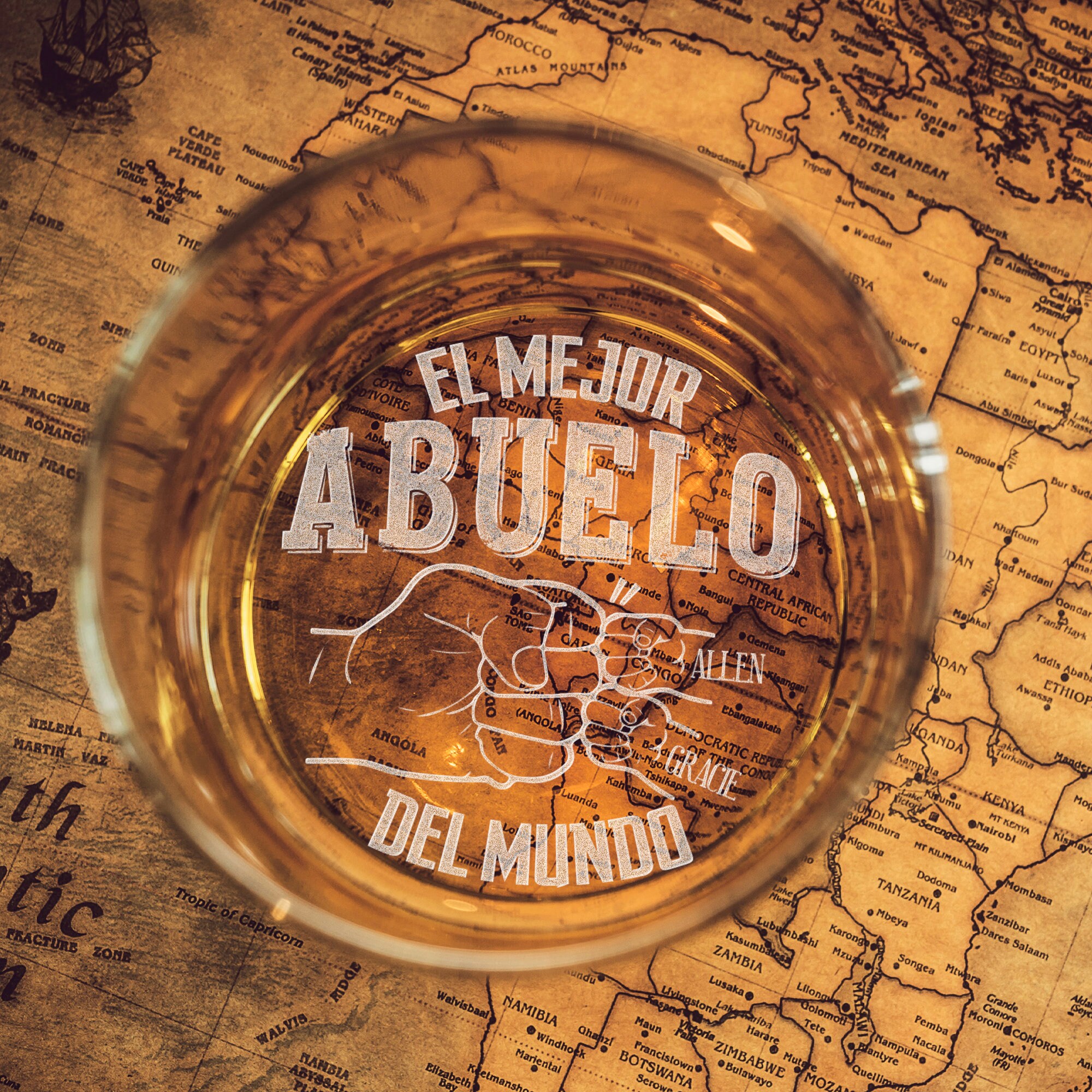 El Mejor Abuelo Del Mundo Gifts for Dad - Custom Mexican Father's Day Gift on Rock Glass - Spanish Gifts for Abuelo