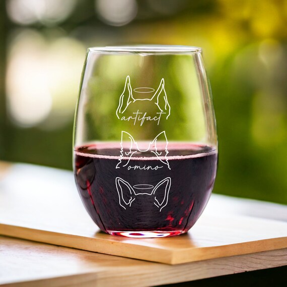 Custom Dogs Ears Wine Glass for Dog Mom Personalized Pet Ears Outline on Barware Engraved Dog Mom Wine Glass Cat Lady Mother s Day Gift Etsy