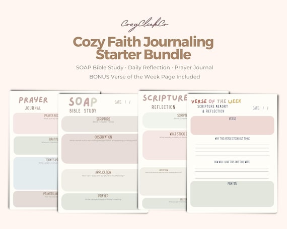 Faith Journaling Starter Kit Printable | SOAP Bible Study & Prayer Journal