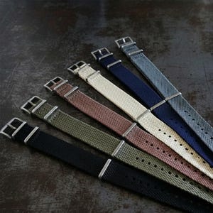 NATO® Nylon Hemp Eco Friendly Heavy Watch strap Breathable Ultra Soft and Flexible Watch Band Replacement Thick Strap  20mm 22mm USA stock
