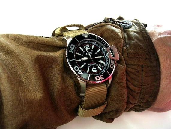 Bracelet NATO Nylon Vert Olive 18-24mm - Neuf, Longueur XL, Watchband Berlin