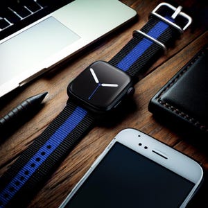 NATO® Apple Two Piece Strap Sport Nylon Apple Watch Custom Connectors 38mm 40mm 41mm 42mm 44mm 45mm 49mm Smart Watch Strap 2pc Sport band