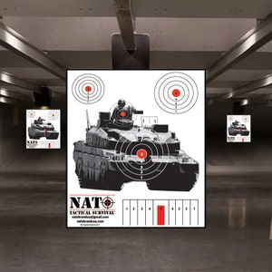 NATO® Paper Shooting Targets 14&quot; x 16&quot; - 25 pack Tactical Designs for Precision Training  Ideal for Range, Archery Airsoft, Hunting Practice
