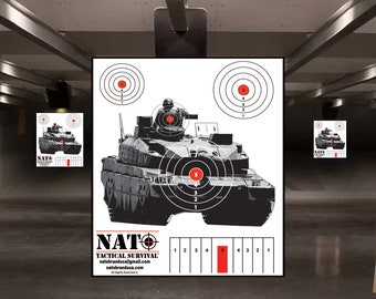 NATO® Paper Shooting Targets 14" x 16" - 25 pack Tactical Designs for Precision Training  Ideal for Range, Archery Airsoft, Hunting Practice