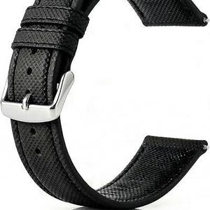 NATO® APEX™ Tactical Sail Cloth Heavy Duty Two Piece Water Resistant Nylon Hybrid Summer Strap Watch Band Diver Sport Smart Watch 20mm 22mm Black