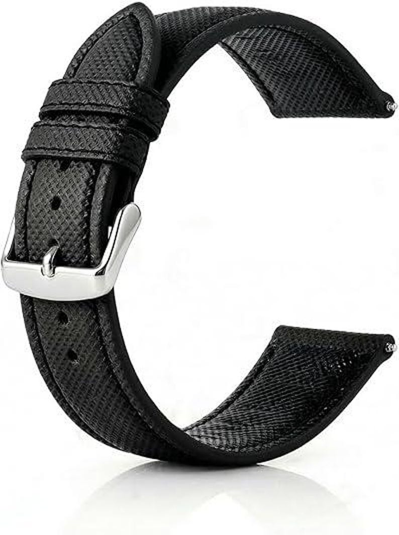 NATO® APEX™ Tactical Sail Cloth Heavy Duty Two Piece Water Resistant Nylon Hybrid Summer Strap Watch Band Diver Sport Smart Watch 20mm 22mm Black