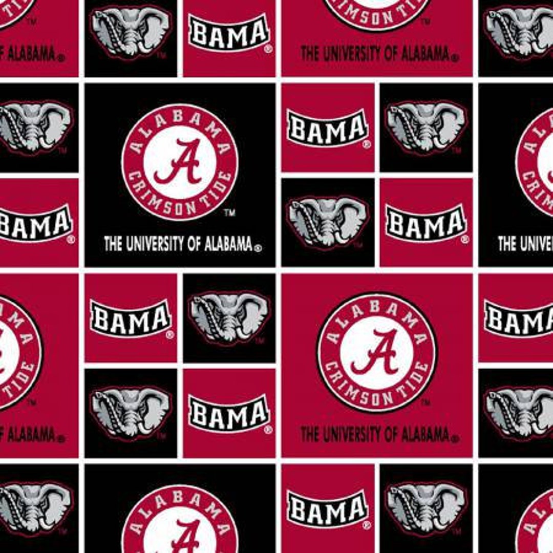 University of Alabama Quilting Fabric Collegiate Fabric Etsy