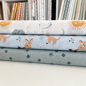 Birch Organic Fabric, Dreamer Fat Quarter Bundle, Blues