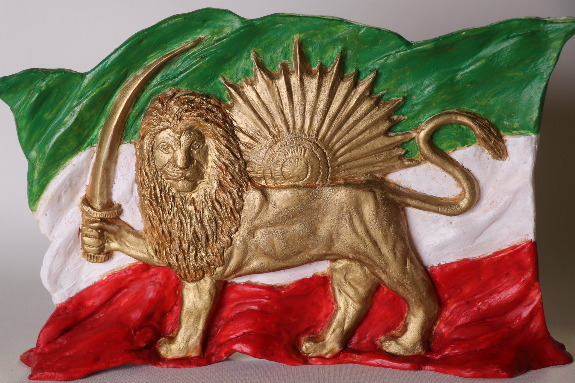 LIon and Sun Flag Persian/Iranian flag | Etsy