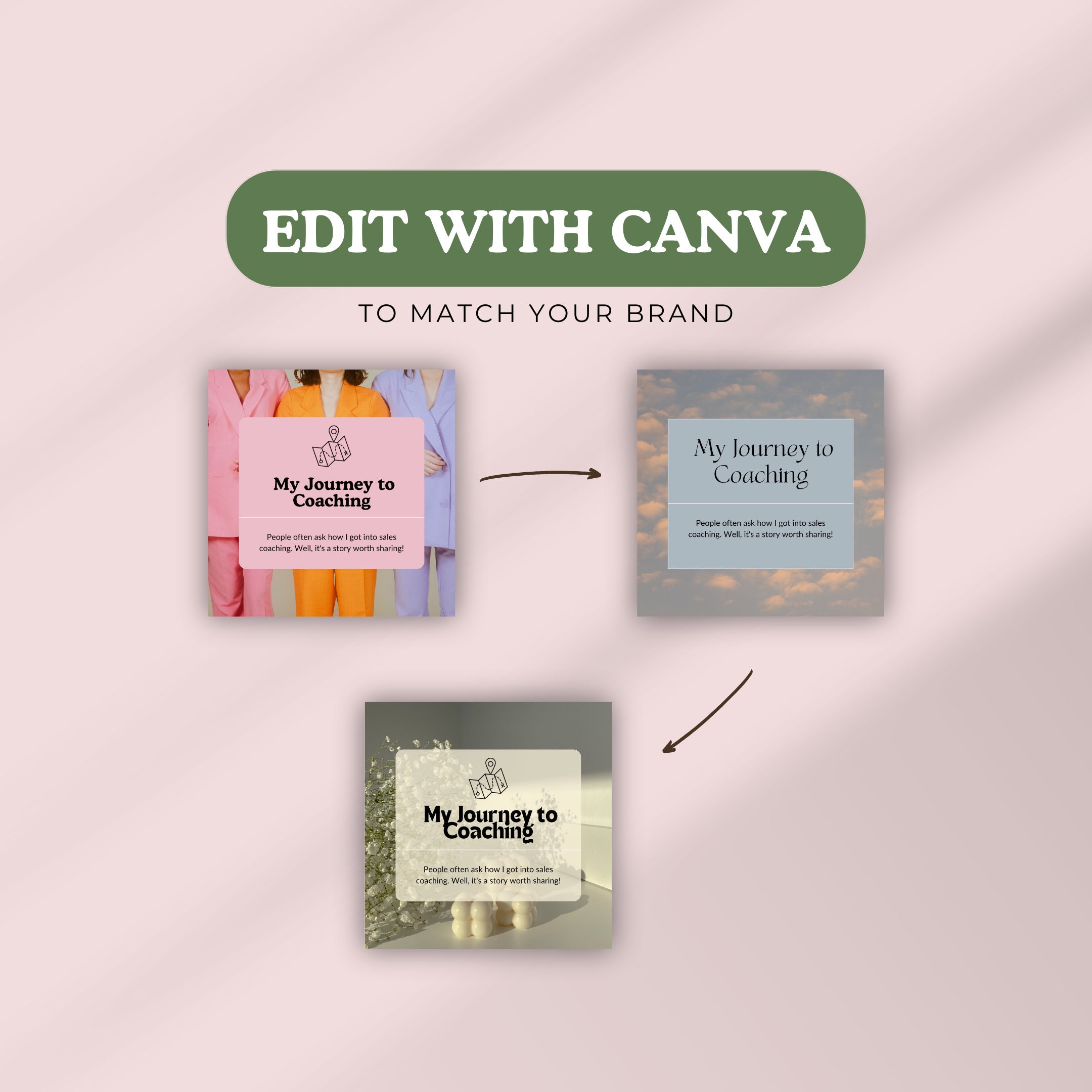 70 Coaching Instagram Post Templates, Life Coach Canva Templates ...