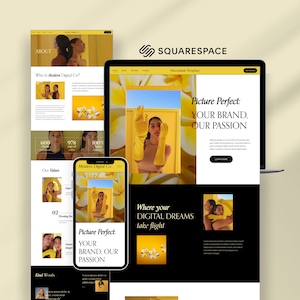 Squarespace Template for Digital Marketing Agency, Website for Social Media Manager, Coach, Blogger, Consulting, Squarespace Site 7.1