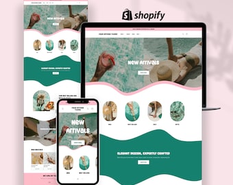 Tema de Shopify minimalista, diseño de sitio web de lujo estético, tienda boutique elegante, banners de Canva editables, plantilla de comercio electrónico, rosa