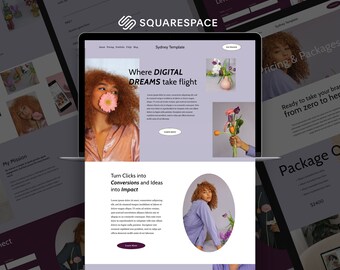 Squarespace Template for Digital Marketing Agency, Website for Social Media Manager, Coach, Blogger, Consulting, Squarespace Site 7.1