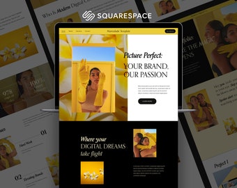 Squarespace Template for Digital Marketing Agency, Website for Social Media Manager, Coach, Blogger, Consulting, Squarespace Site 7.1