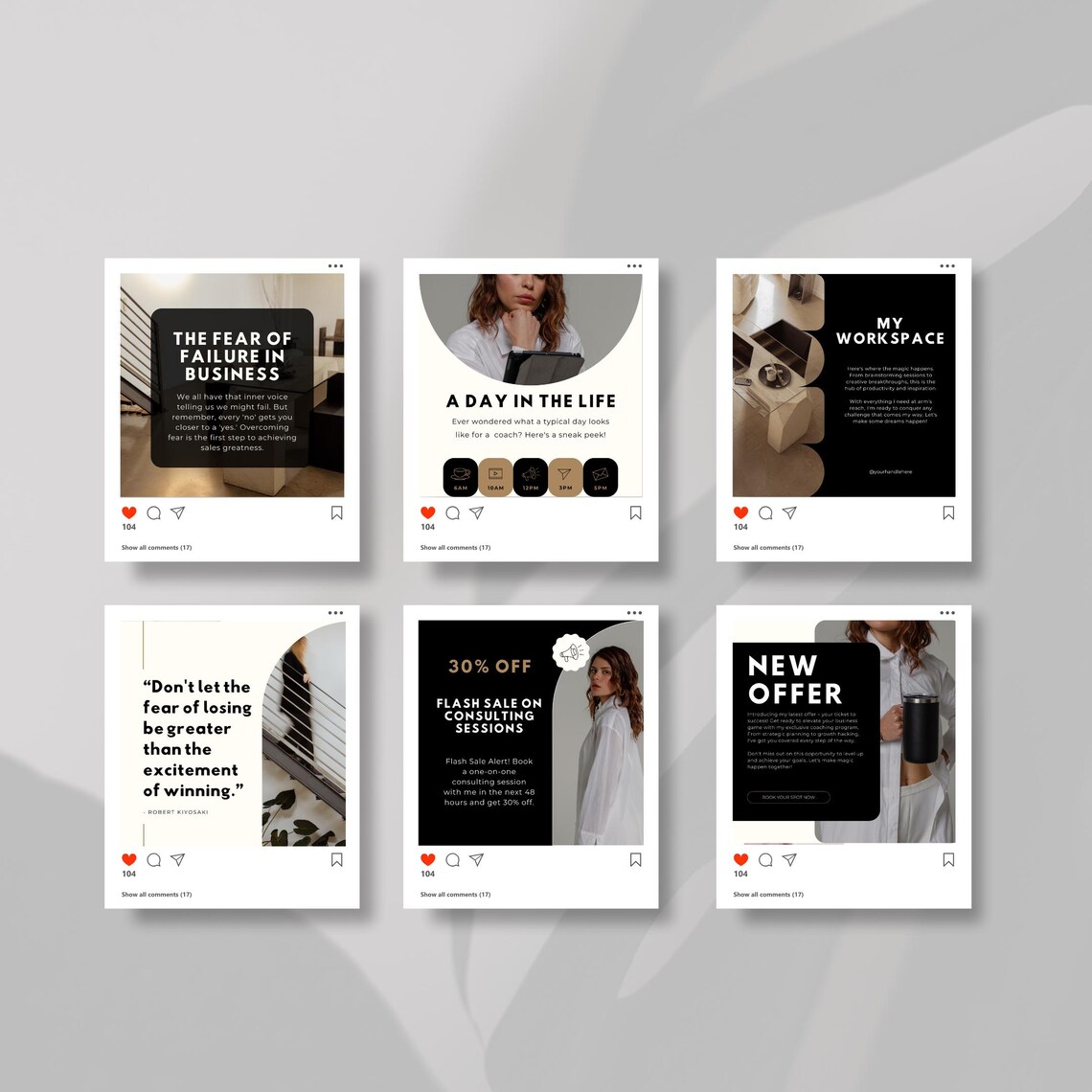 50 Coaching Instagram Post Templates, Life Coach Canva Templates ...