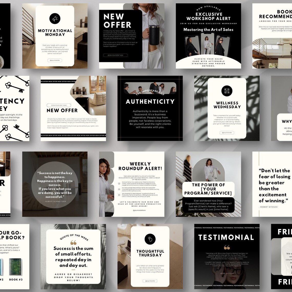 50 Coaching Instagram Post Templates, Life Coach Canva Templates ...