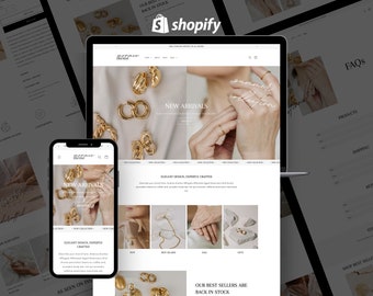 Minimalist Theme, ästhetischer Luxus Website Design, eleganter Boutique Store, bearbeitbare Canva Banner, E-Kommerz Vorlage, weiß, schwarz