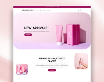 Tema Shopify, Modello di sito Web Shopify, Progettazione di siti Web, Banner di sito Web, Modello Shopify, Banner Shopify, Modello Canva, Boutique