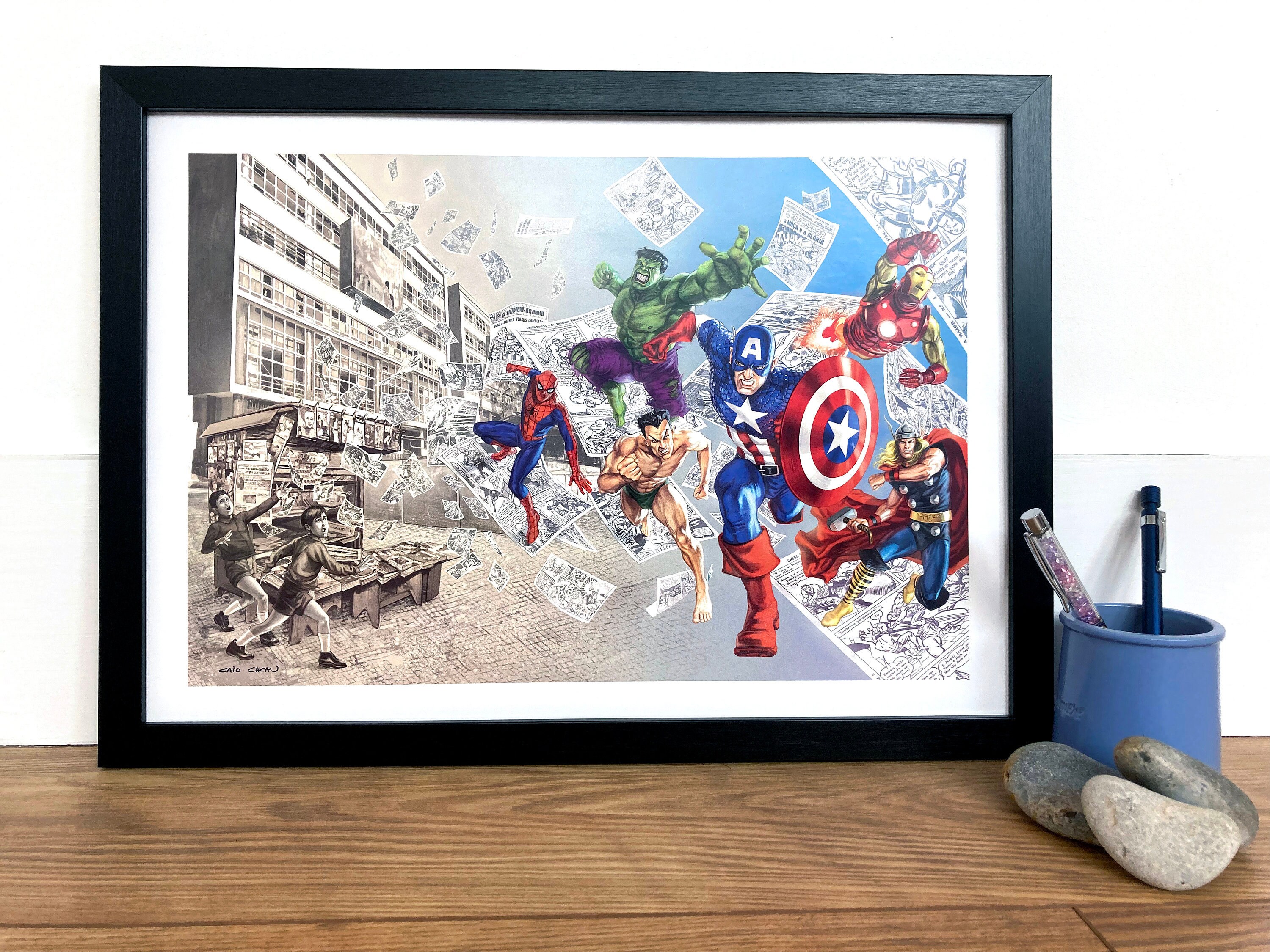 Marvel Superheroes Print Marvel Poster Framed Print Etsy
