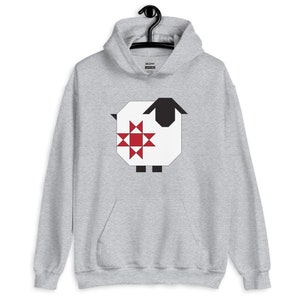 Wooly Stars Sheep Hoodie by Corey Yoder of Coriander Quilts (UNISEX SIZING)