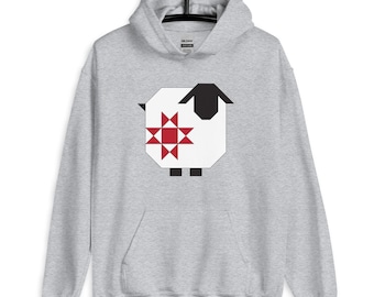 Wooly Stars Sheep Hoodie by Corey Yoder of Coriander Quilts (UNISEX SIZING)