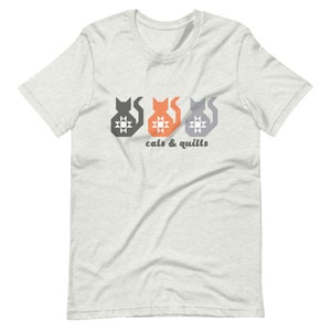 Cats & Quilts Shirt designed by Corey Yoder of Coriander Quilts (UNISEX SIZING)