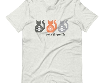 Cats & Quilts Shirt designed by Corey Yoder of Coriander Quilts (UNISEX SIZING)