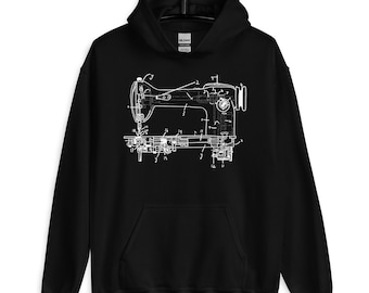 Sewing Machine Hoodie by Elonie Yoder for Coriander Quilts (UNISEX SIZING)